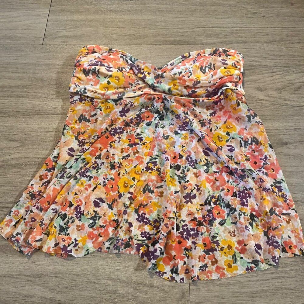 NWT Isabel maternity bra sheer floral belly cover with attachable straps sz Med
